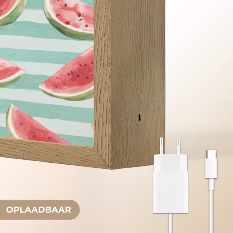 Lightbox - Wandlamp - Watermeloen - Strepen - Groen — 7