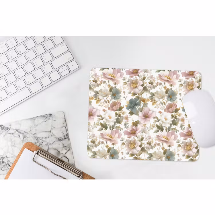 Muismat - Bloemen - Patroon - Pastel — 2