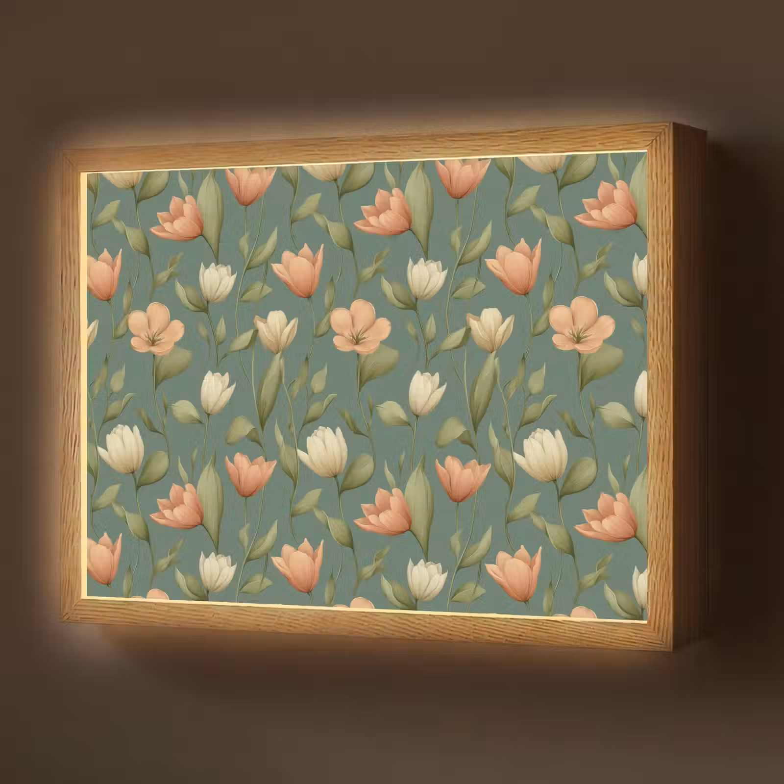 Lightbox - Wandlamp - Tulpen - Botanisch - Groen — 1