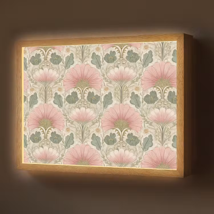 Lightbox - Wandlamp - Klassiek - Patroon - Roze — 1