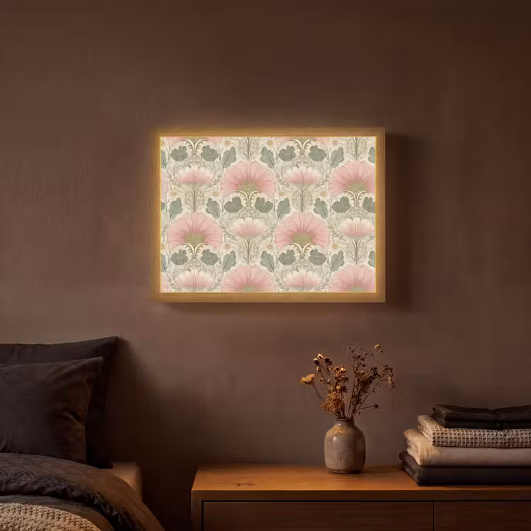 Lightbox - Wandlamp - Klassiek - Patroon - Roze — 3