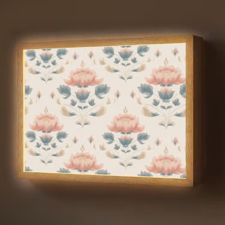 Lightbox - Wandlamp - Lotus - Bloemen - Roze — 1