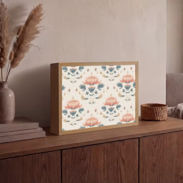 Lightbox - Wandlamp - Lotus - Bloemen - Roze — 4