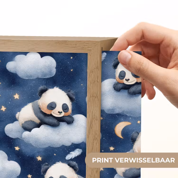 Lightbox - Wandlamp - Panda's - Slapen - Blauw — 5