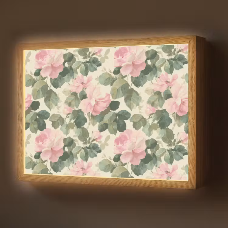 Lightbox - Wandlamp - Rozen - Botanisch - Roze — 1