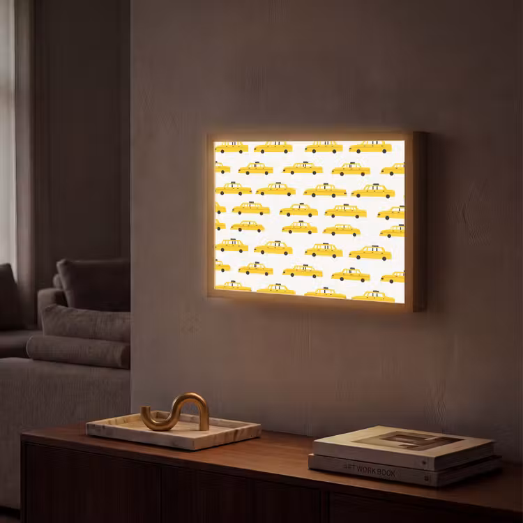 Lightbox - Wandlamp - Taxi - Iconisch - Geel — 2