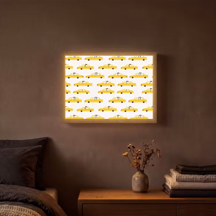 Lightbox - Wandlamp - Taxi - Iconisch - Geel — 3