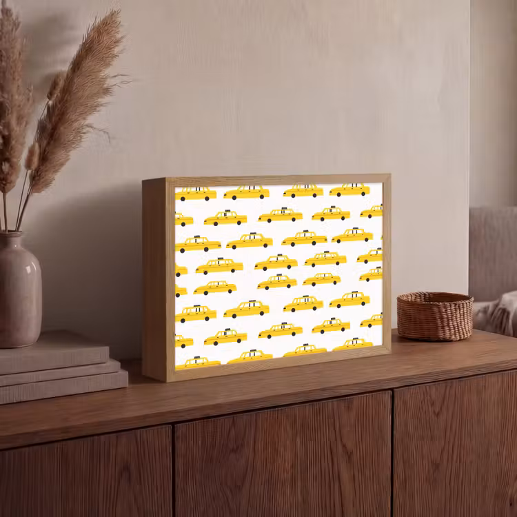 Lightbox - Wandlamp - Taxi - Iconisch - Geel — 4