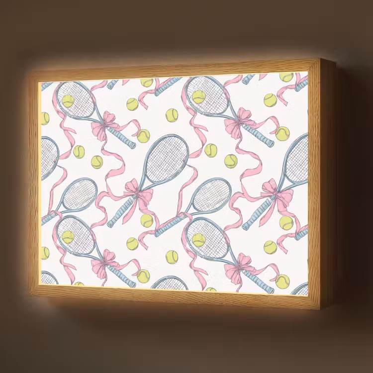 Lightbox - Wandlamp - Tennis - Strikken - Kleurrijk — 1