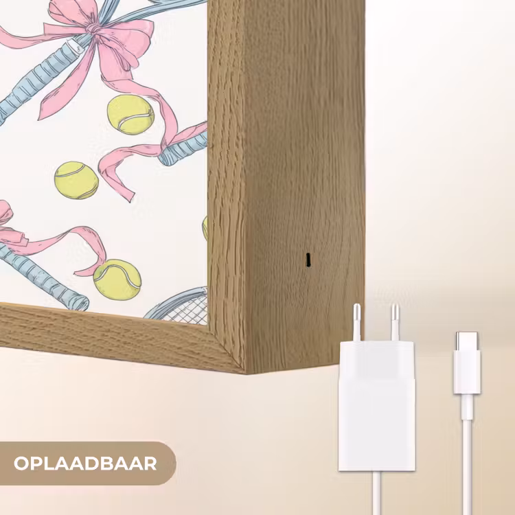 Lightbox - Wandlamp - Tennis - Strikken - Kleurrijk — 7