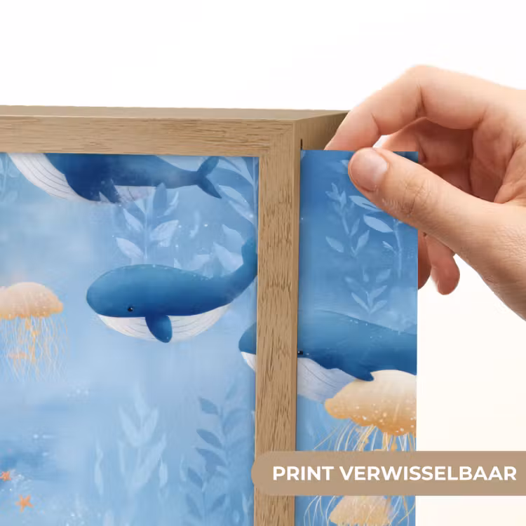 Lightbox - Wandlamp - Walvissen - Oceaan - Blauw — 5