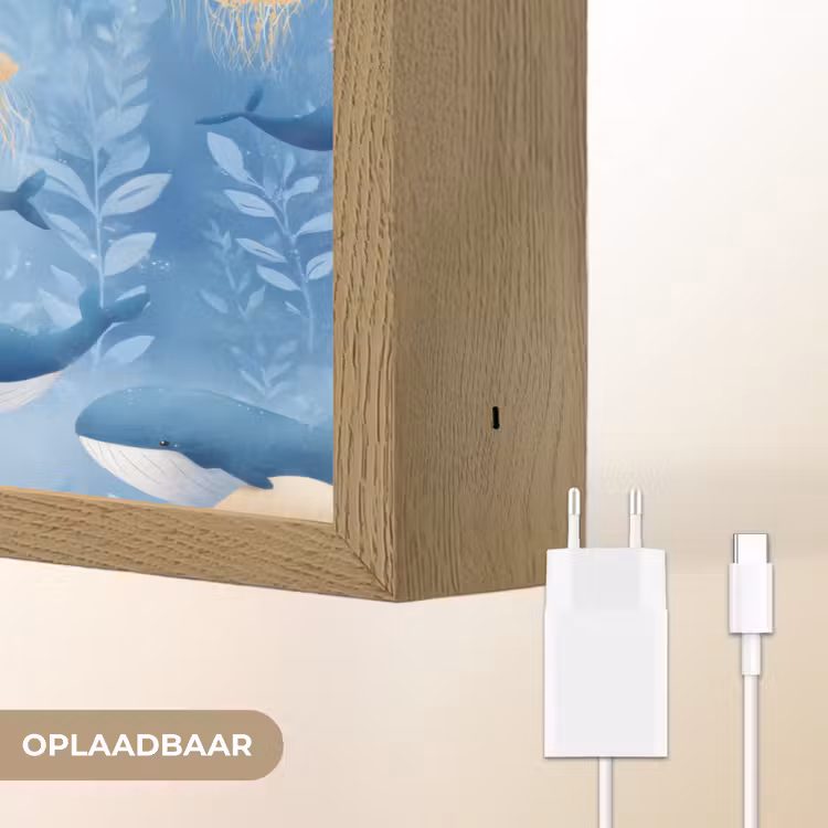 Lightbox - Wandlamp - Walvissen - Oceaan - Blauw — 7