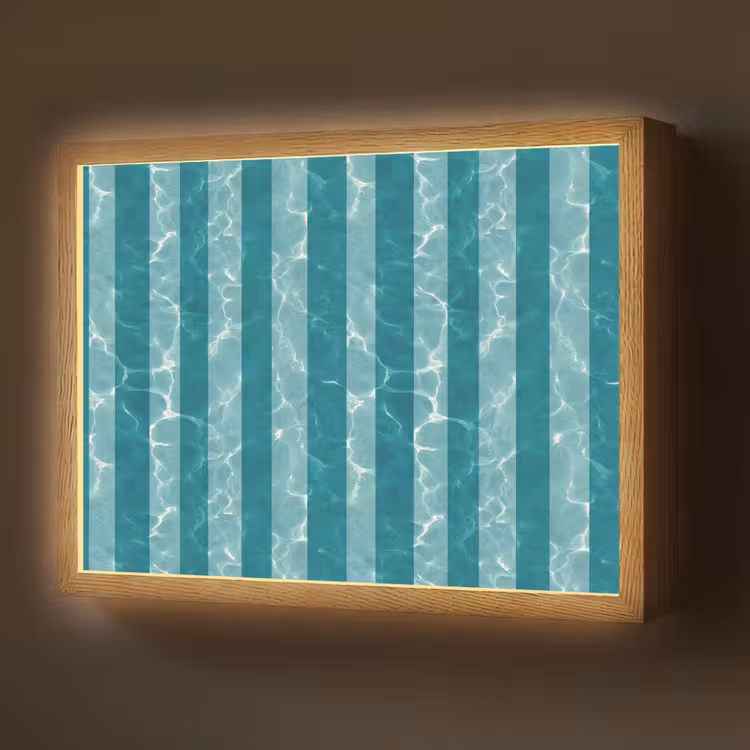 Lightbox - Wandlamp - Zwembad - Strepen - Groen — 1
