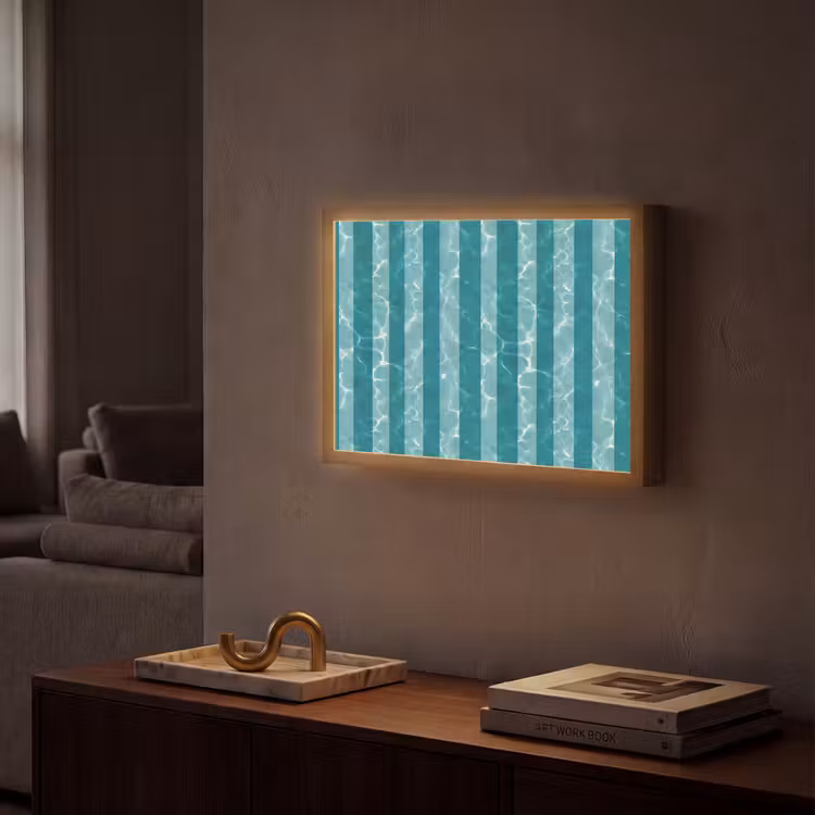 Lightbox - Wandlamp - Zwembad - Strepen - Groen — 2