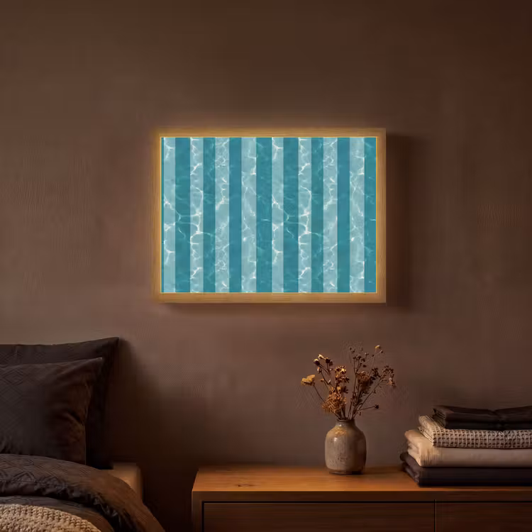 Lightbox - Wandlamp - Zwembad - Strepen - Groen — 3
