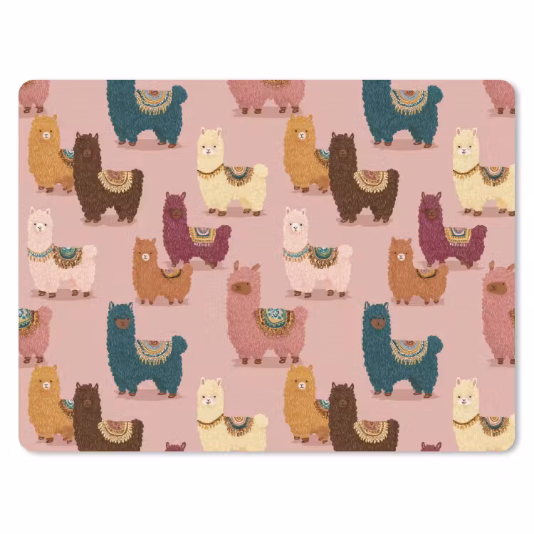 Muismat - Alpaca's - Patroon - Kleurrijk — 1