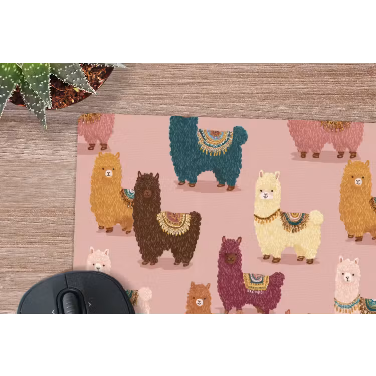 Muismat - Alpaca's - Patroon - Kleurrijk — 4
