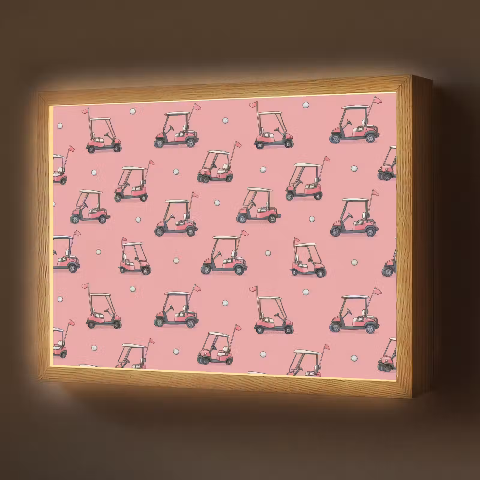 Lightbox - Wandlamp - Golfkar - Retro - Roze — 1