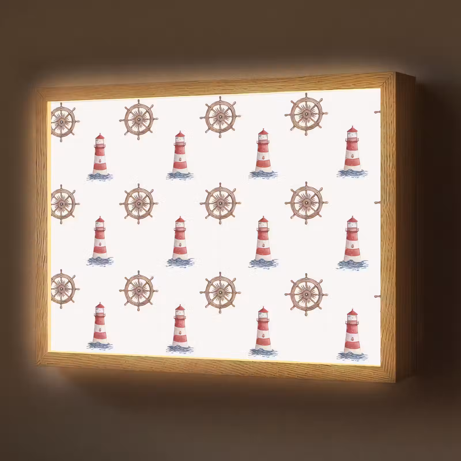 Lightbox - Wandlamp - Nautisch - Klassiek - Rood — 1