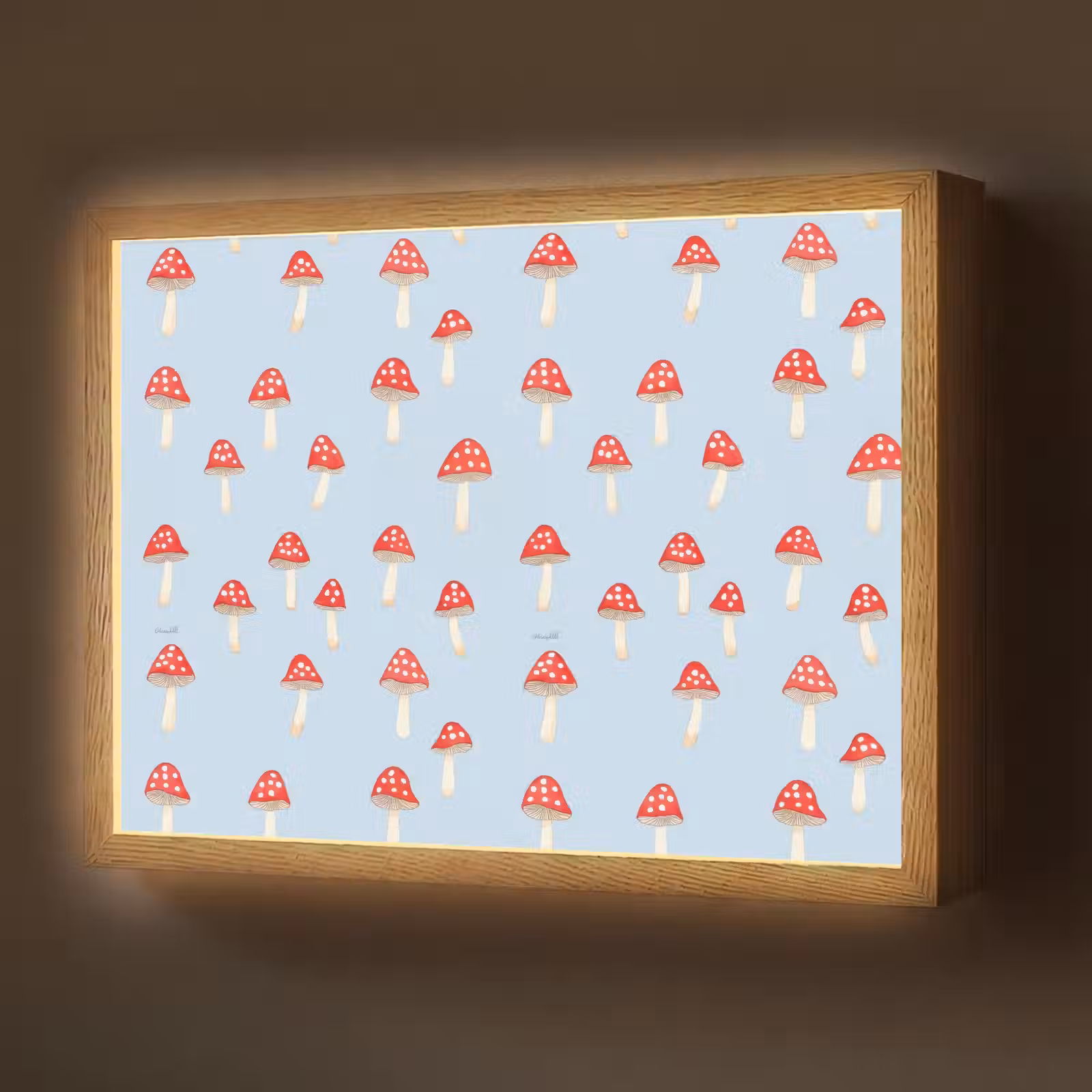 Lightbox - Wandlamp - Paddenstoel -Sprookje - Blauw — 1