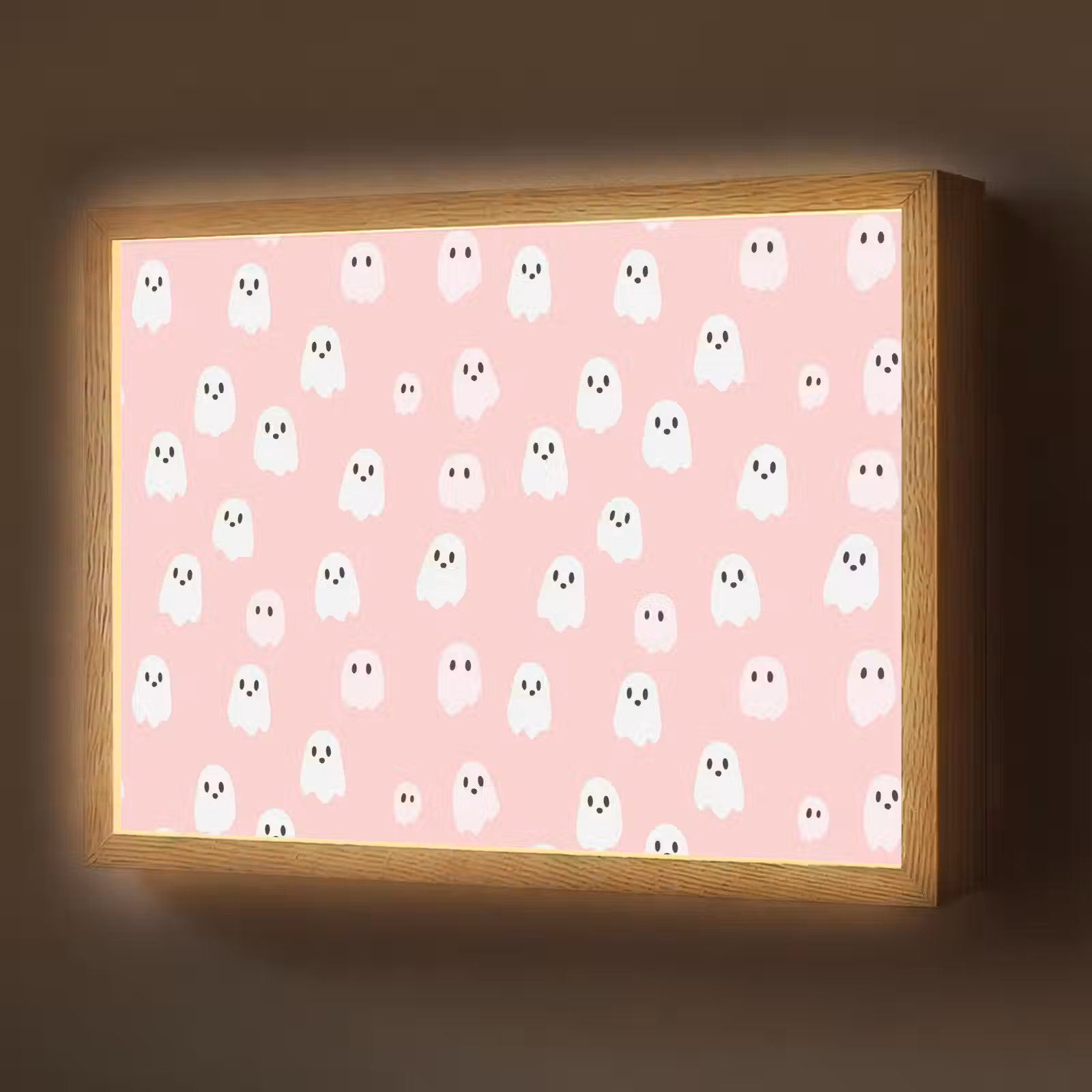Lightbox - Wandlamp - Spookjes - Patroon - Roze — 1