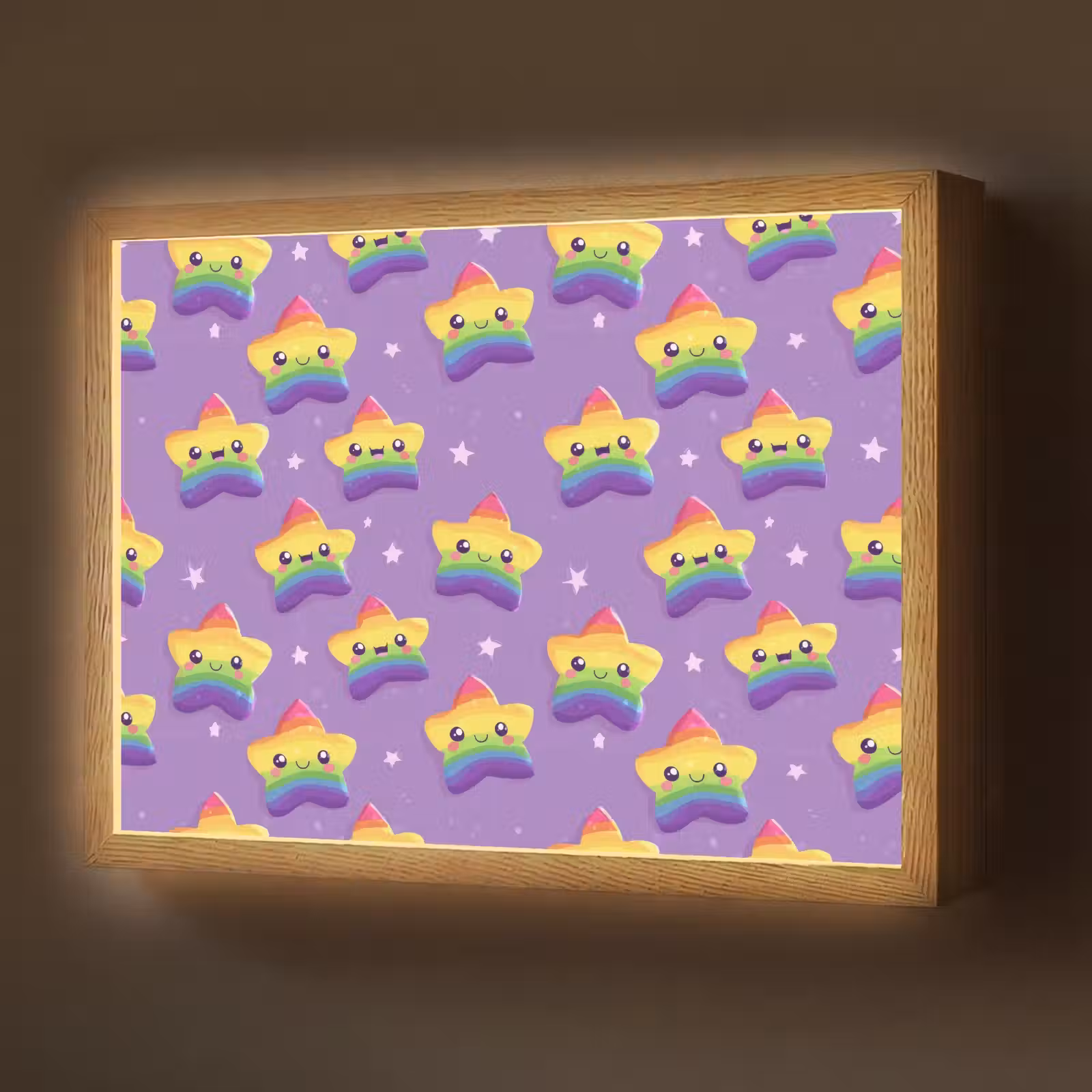 Lightbox - Wandlamp - Sterren - Regenboog - Paars — 1