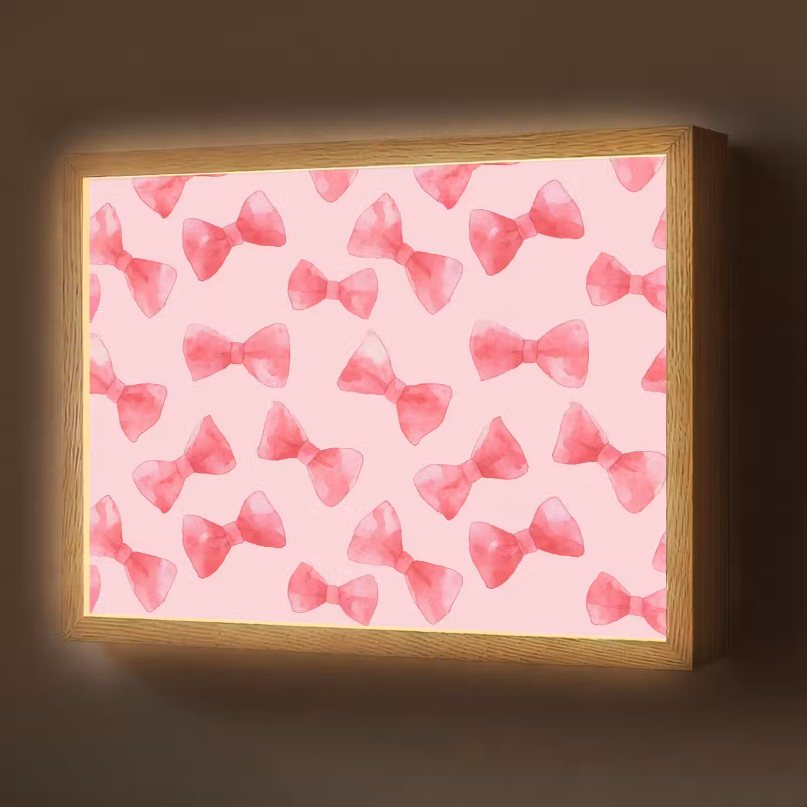 Lightbox - Wandlamp - Strikken - Aquarel - Roze — 1
