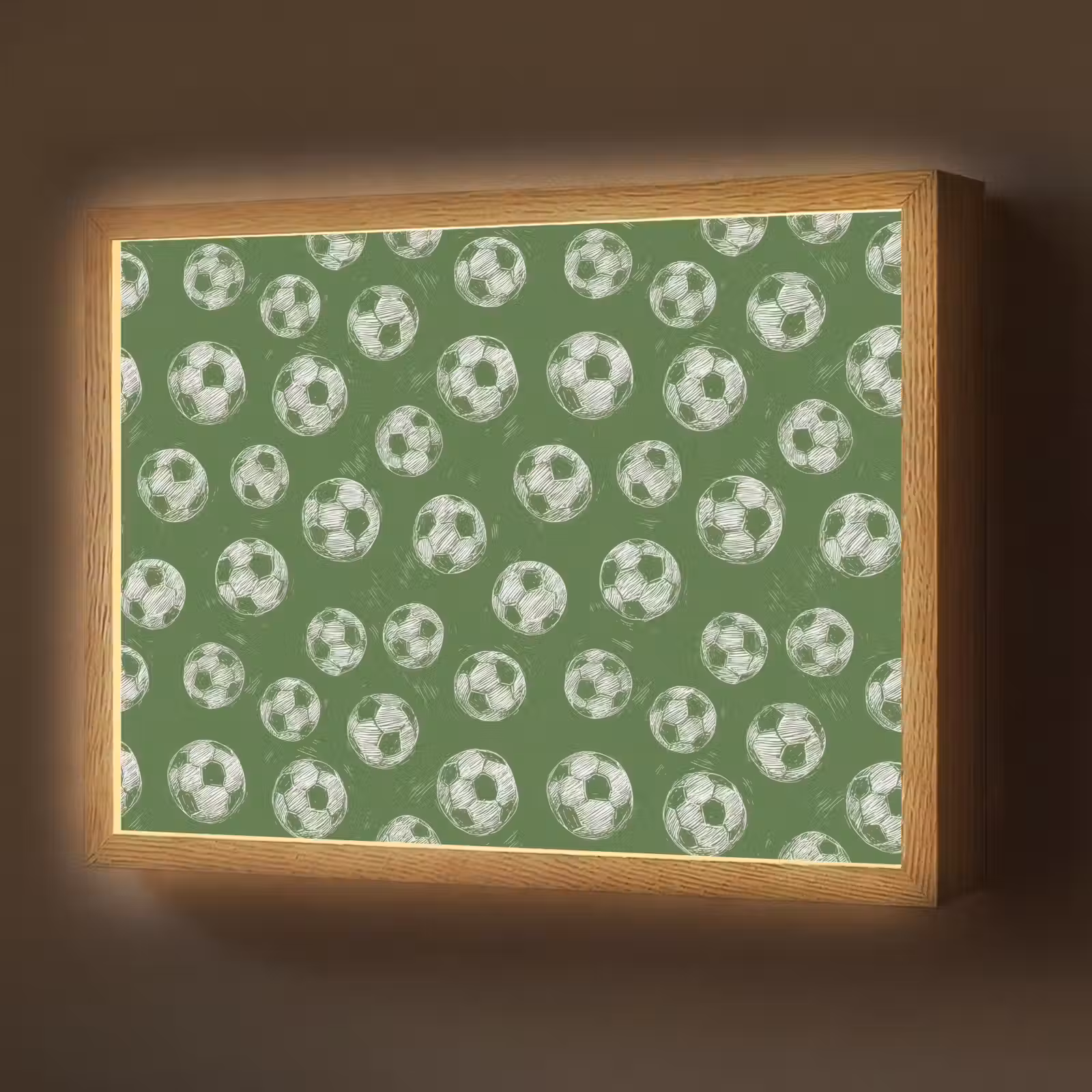 Lightbox - Wandlamp - Voetbal - Sport - Groen — 1