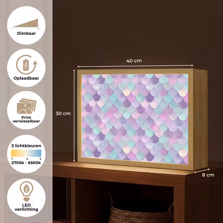 Lightbox - Wandlamp - Dromerig - Zeemeermin - Pastel — 10