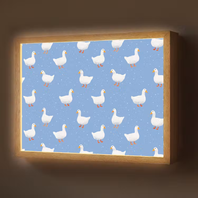 Lightbox - Wandlamp - Ganzen - Elegant - Blauw — 1