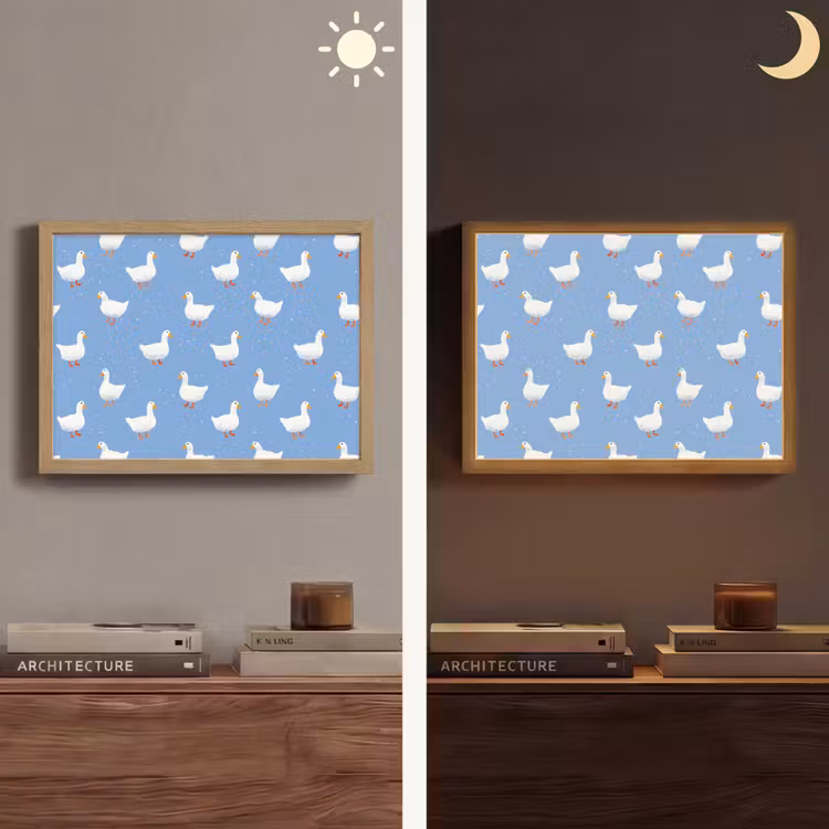 Lightbox - Wandlamp - Ganzen - Elegant - Blauw — 6