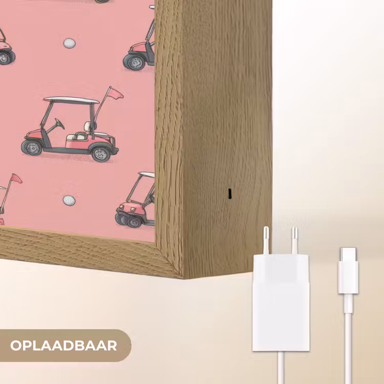 Lightbox - Wandlamp - Golfkar - Retro - Roze — 7