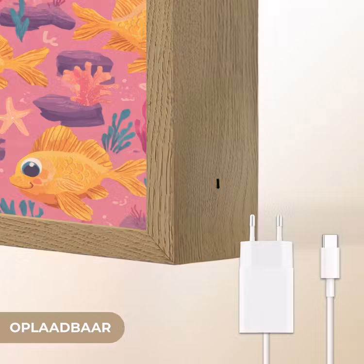 Lightbox - Wandlamp - Goudvissen - Koraal - Kleurrijk — 7