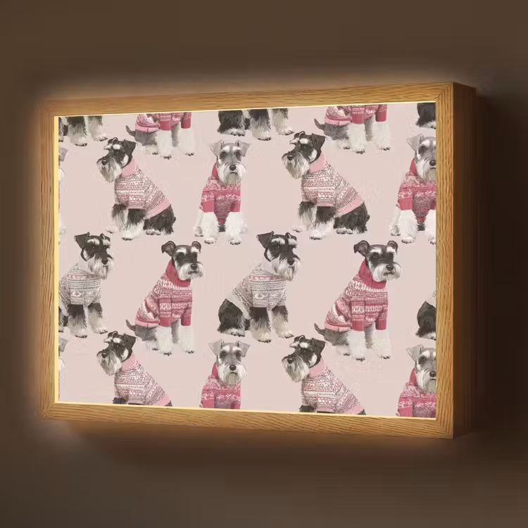 Lightbox - Wandlamp - Honden - Truien - Rood — 1