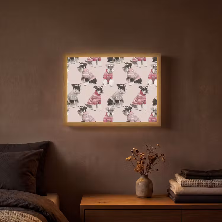 Lightbox - Wandlamp - Honden - Truien - Rood — 3