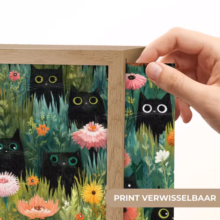 Lightbox - Wandlamp - Katten - Bloemen - Kleurrijk — 5