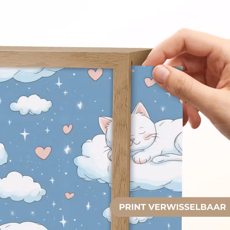 Lightbox - Wandlamp - Kitten - Wolken - Blauw — 5