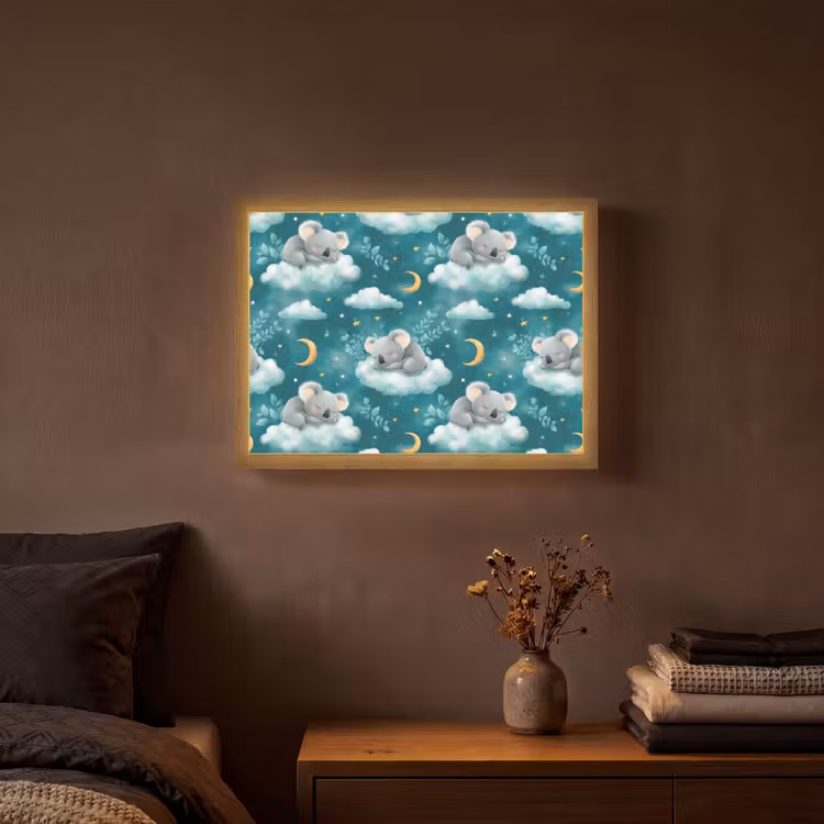 Lightbox - Wandlamp - Koala's - Betoverend - Blauw — 3