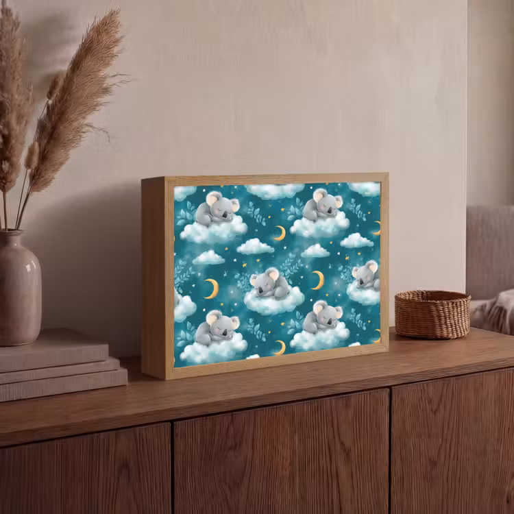 Lightbox - Wandlamp - Koala's - Betoverend - Blauw — 4