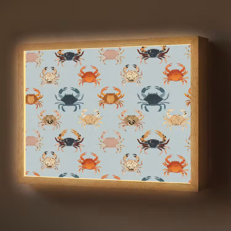Lightbox - Wandlamp - Krabben - Speels - Kleurrijk — 1