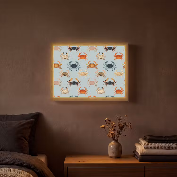 Lightbox - Wandlamp - Krabben - Speels - Kleurrijk — 3