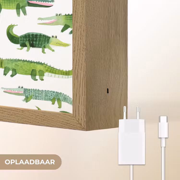 Lightbox - Wandlamp - krokodillen - Speels - Groen — 7
