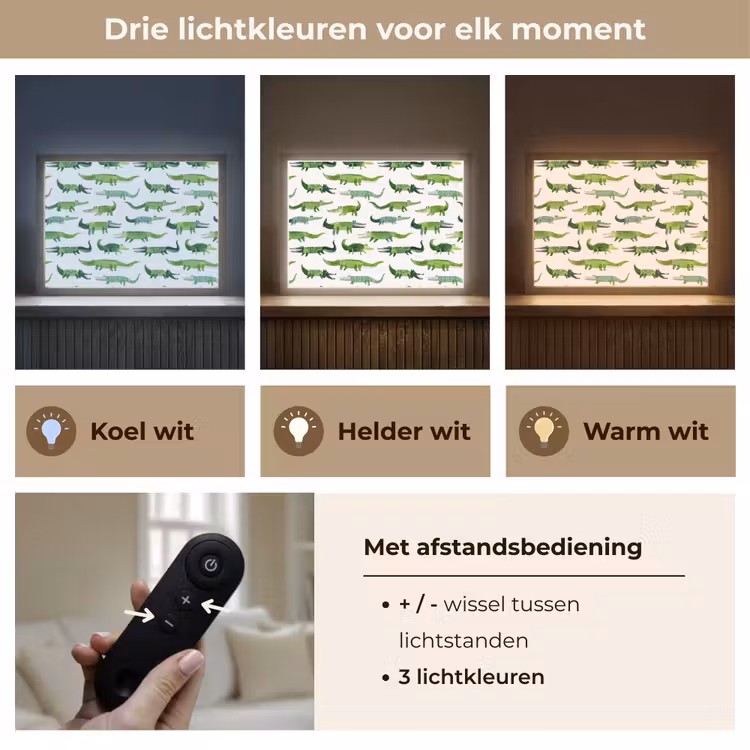 Lightbox - Wandlamp - krokodillen - Speels - Groen — 8