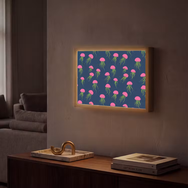 Lightbox - Wandlamp - Kwallen - Diepzee - Neon — 2