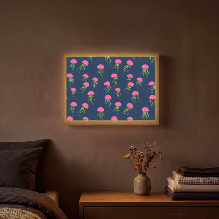 Lightbox - Wandlamp - Kwallen - Diepzee - Neon — 3