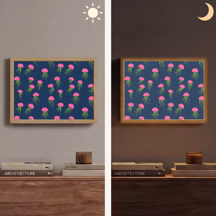 Lightbox - Wandlamp - Kwallen - Diepzee - Neon — 6