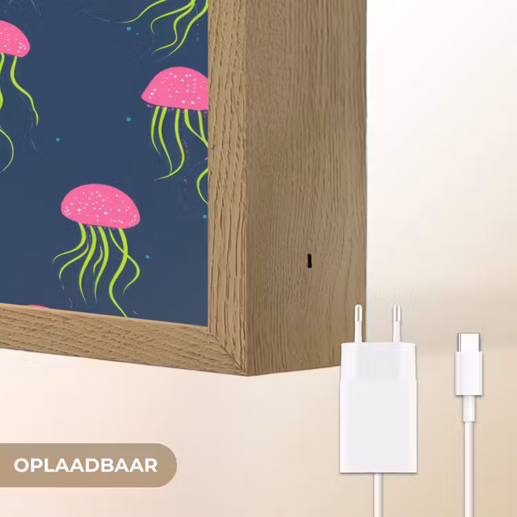 Lightbox - Wandlamp - Kwallen - Diepzee - Neon — 7