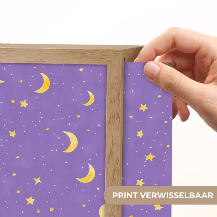 Lightbox - Wandlamp - Manen - Sterren - Paars — 5