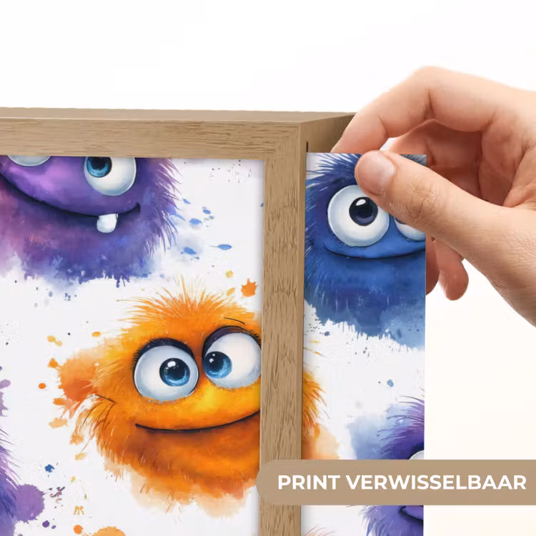 Lightbox - Wandlamp - Monstertjes - Aquarel - Kleurrijk — 5