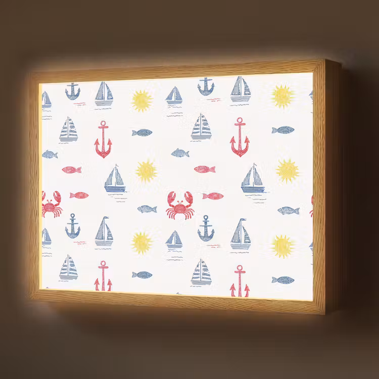 Lightbox - Wandlamp - Nautisch - Illustraties - Kleurrijk — 1